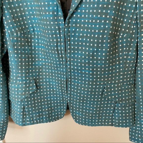 AKRIS PUNTO blue printed linen blazer - Picture 5 of 15